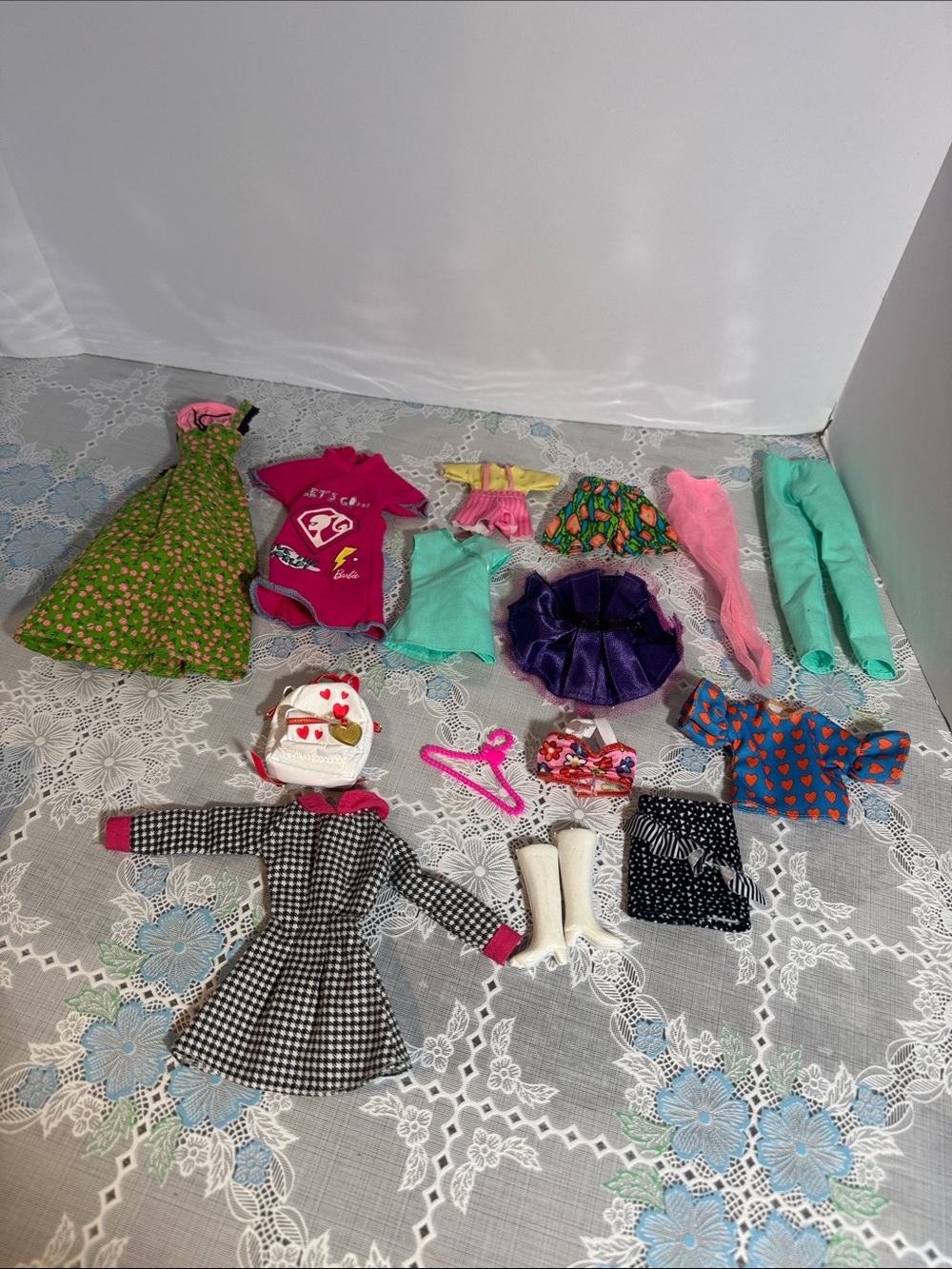Barbie and doll clothes lot of 15 pieces different size